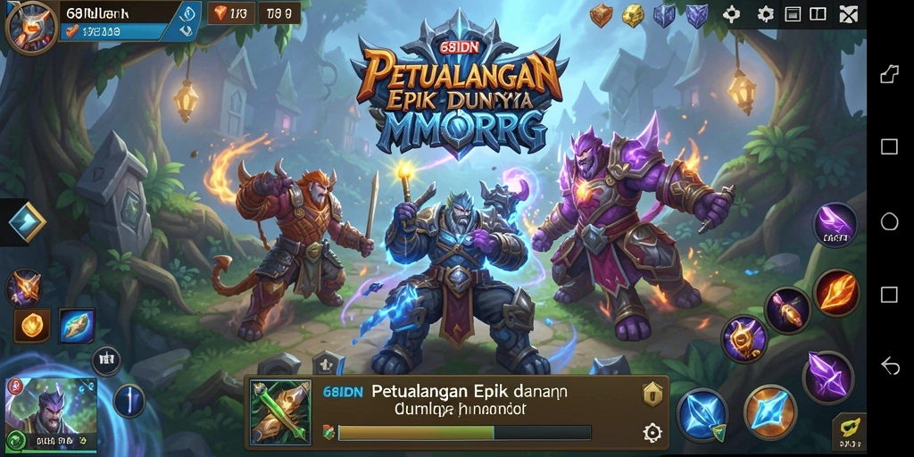 Tampilan menakjubkan dari gameplay MMORPG 68IDN.