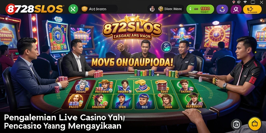 Tangkapan layar gameplay Live Casino 8728SLOTS yang seru dan interaktif.