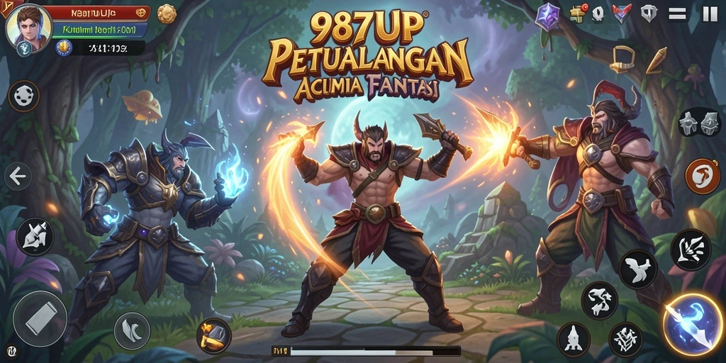 Tampilan gameplay epic di dunia ARPG 987UP.