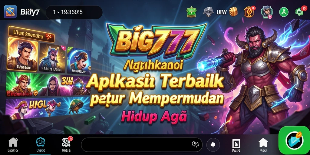 Tampilan antarmuka utama aplikasi BIG777 yang memudahkan pengguna.