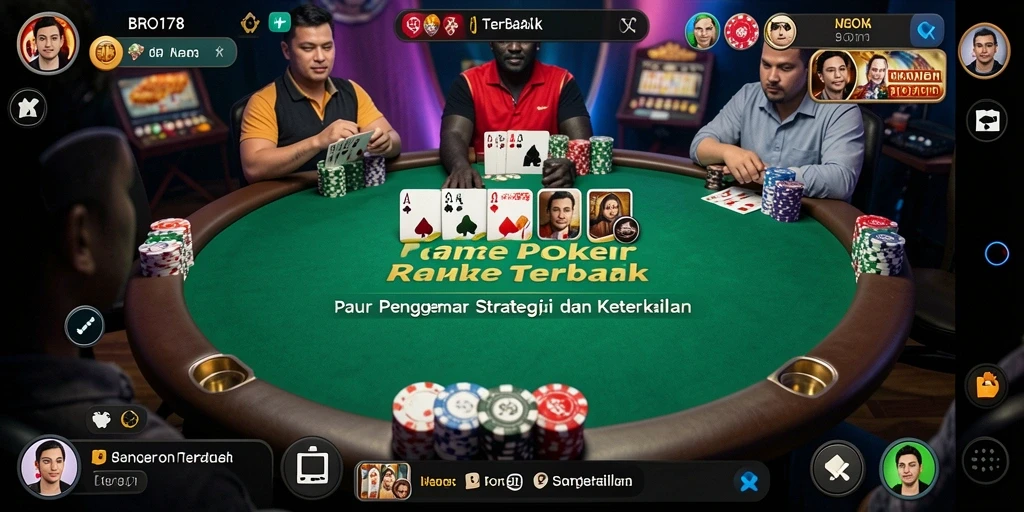 Tampilan gameplay poker yang menarik di BRO178.