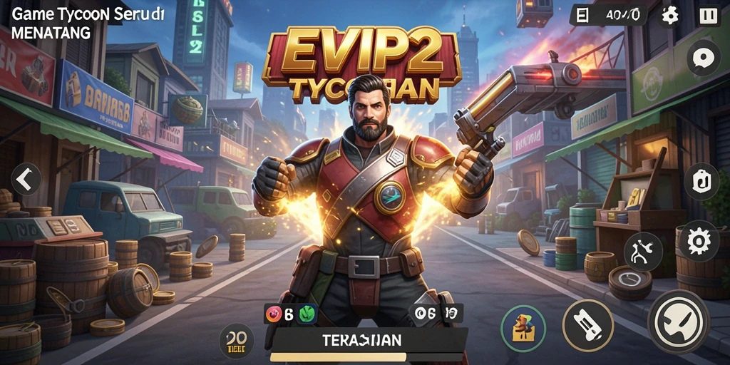 Tampilan menarik dari gameplay EVIP2 dalam dunia Tycoon.