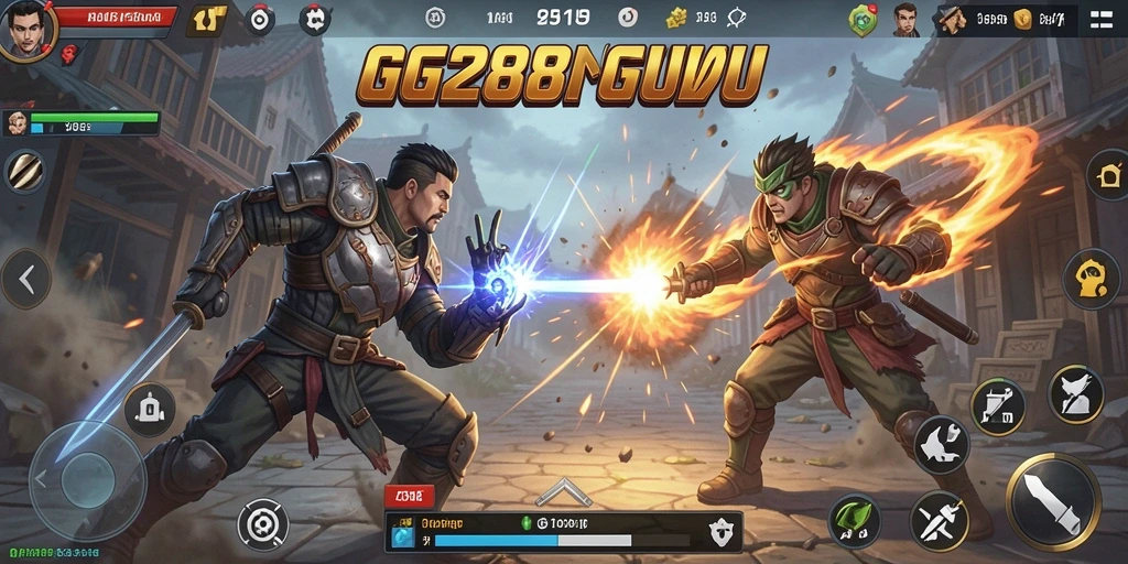 Screenshot GG288 menampilkan aksi pertempuran yang seru dan mendebarkan.