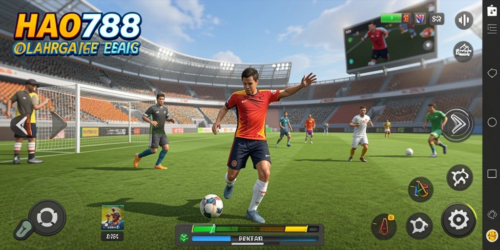 Tampilan gameplay HAO788 yang menyenangkan dengan kompetisi olahraga.