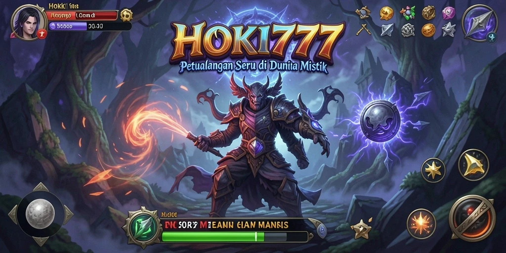 Tampilan gameplay HOKI777 yang mendebarkan dan penuh aksi.
