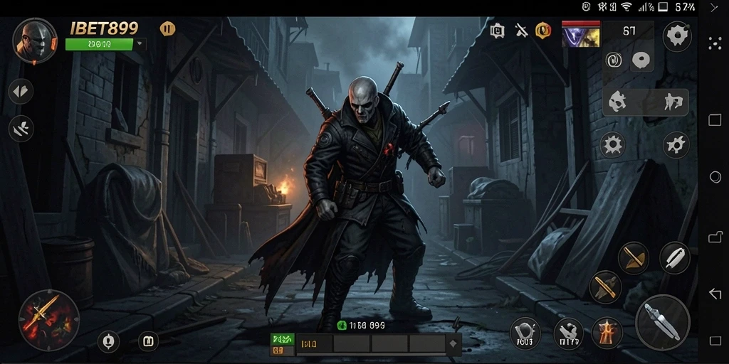 Tangkapan layar utama IBET899 menampilkan suasana gameplay horor yang menegangkan.