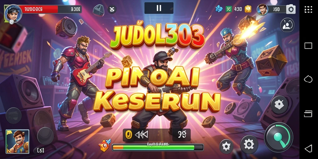 Tampilan gameplay JUDOL303 yang penuh warna dan dinamis.