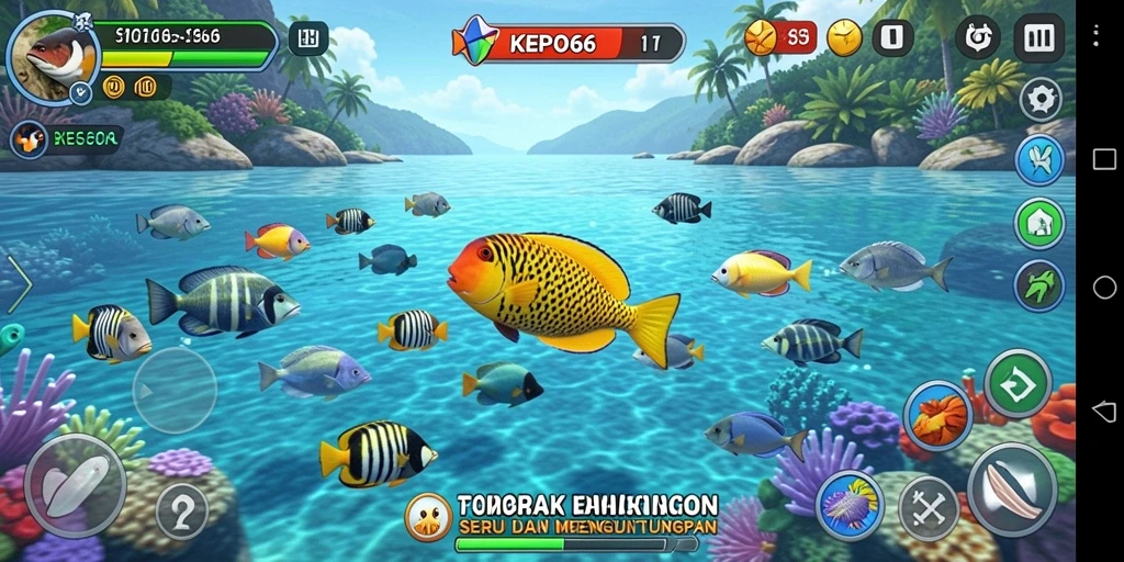 Tampilan screenshot gameplay seru Tembak Ikan KEPO66.