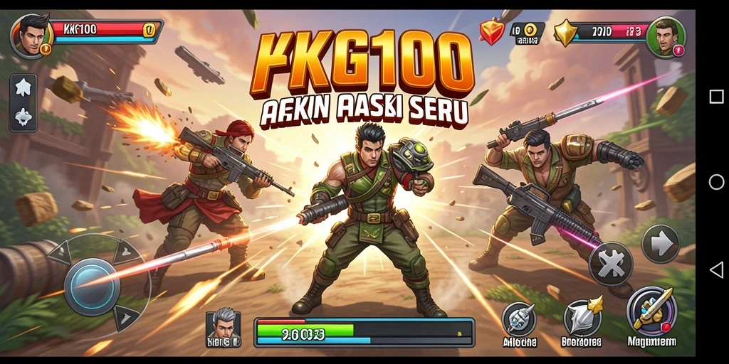 Tangkapan layar gameplay KPK100 yang menegangkan saat bertarung.
