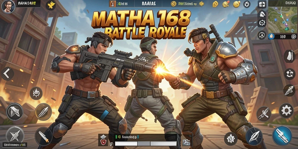Tangkapan layar gameplay seru di MAHA168 Battle Royale.