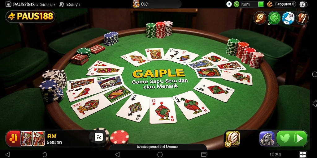 Tampilan gameplay seru PAUS188 dalam permainan Gaple.
