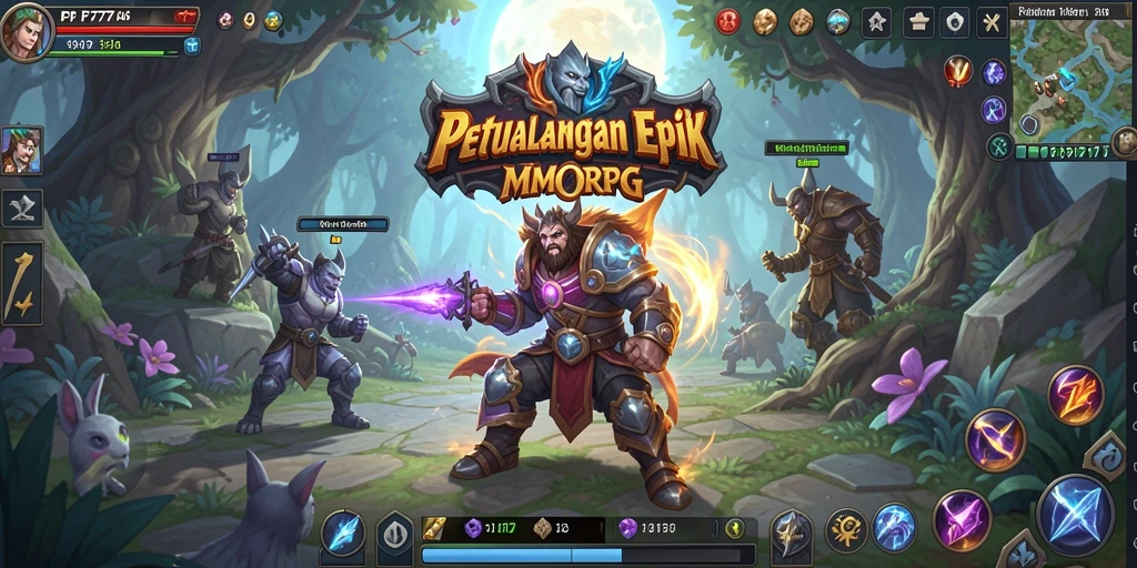 Tampilan gameplay epik di dunia PF777 MMORPG.