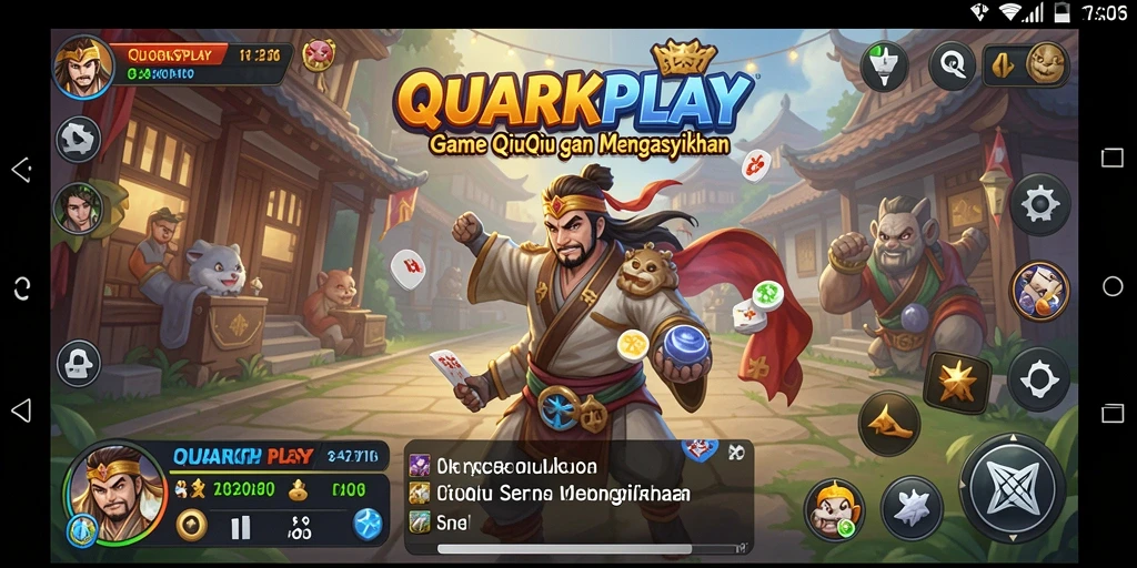 Screenshot gameplay QiuQiu QUARKPLAY yang menampilkan aksi seru.